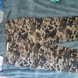 Anthropologie Plicro Floral Camo High Rise Skinny Pants